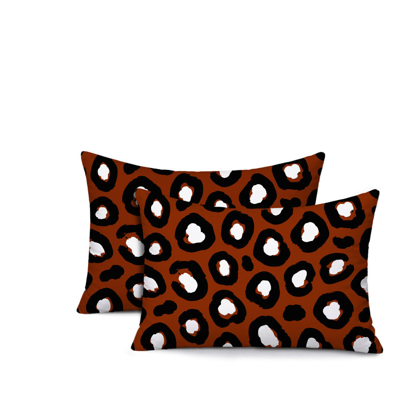 Oreiller réversible intérieur / extérieur Amia, 25x18, Burnt Orange