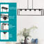 Luminaire suspendu carré / rectangulaire pour îlot de cuisine à 5 lumières Rawland-667488230-644161376