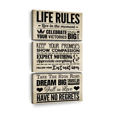 «Life Rules», impression sur toile