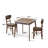 Gladkowski Halo 3-Piece Breakfast Nook Square Solid Wood Dining Table Set-125375565