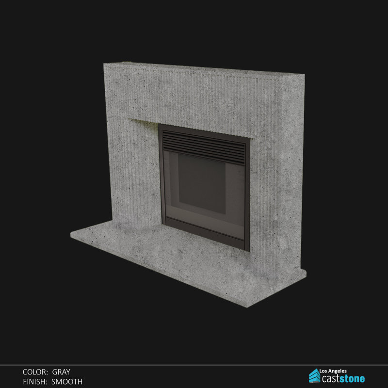 Valencia Fireplace Surround, Gray Smooth