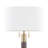 Trophy 62" Glam Floor Lamp In Gold Metal And White Linen Shade By 
