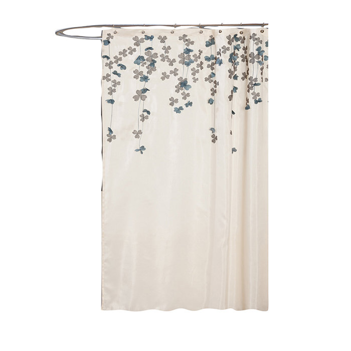 Tala floral simple + crochets, Blanc