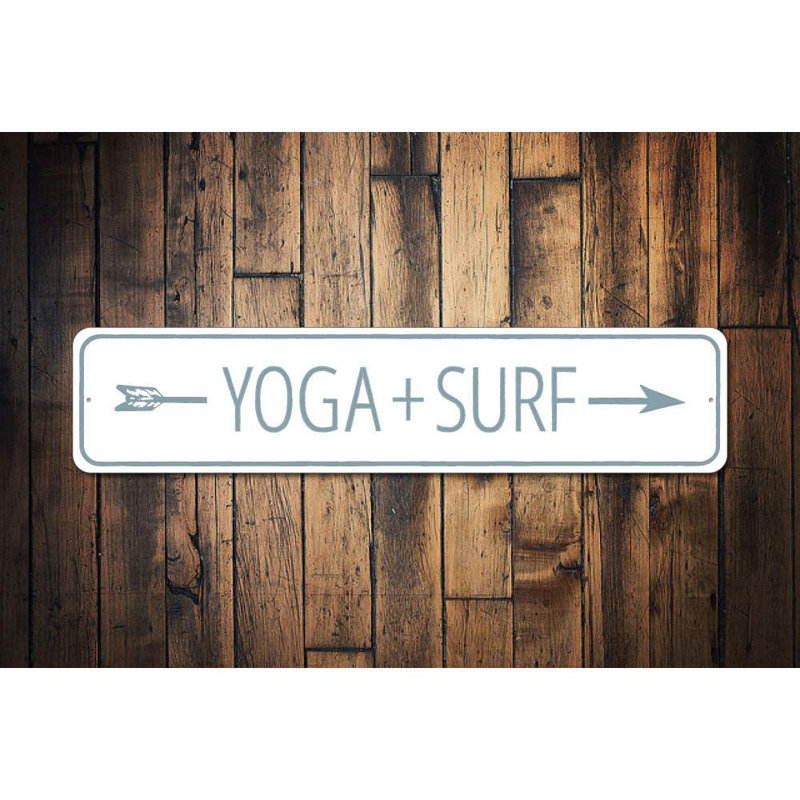 Plaque de yoga en aluminium, H 6 po x l 24 po x P 0,06 po