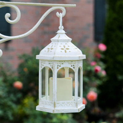Washed Hexagon LED Lantern (Set of 2)