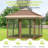 10x10 FT Pop Up Patio Gazebo Canopy – Double Vented Roof, Adjustable Height, Mosquito Netting, Sidewalls, Waterproof, Wheeled Carry Bag – Outdoor Garden, Lawn, Backyard Shelter – Dark Brown Top+Khaki, 3x3M-126545367