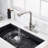 Pull Down Single Handle Kitchen Faucet With Deck Plate, Handles and Supply Lines-60743609