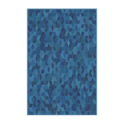 Tapis de zone bleue à motifs