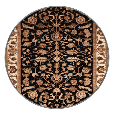 Machine Washable Persian Brown Area Rug