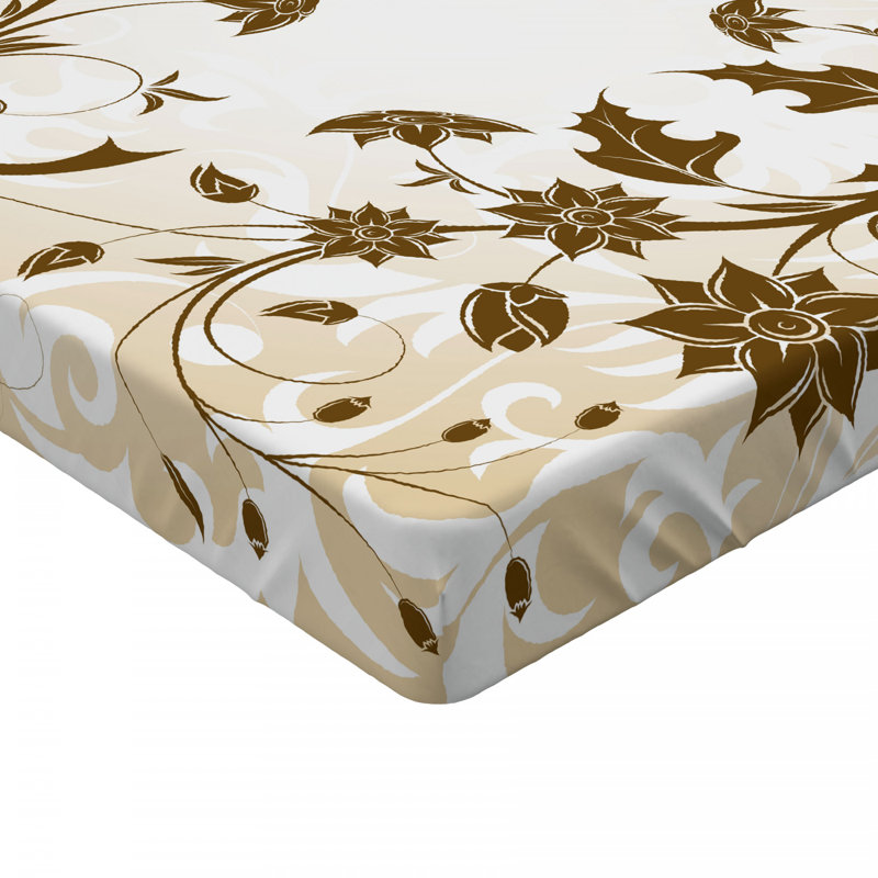 Microfiber Floral Fitted Sheet, Full Fitted Sheet