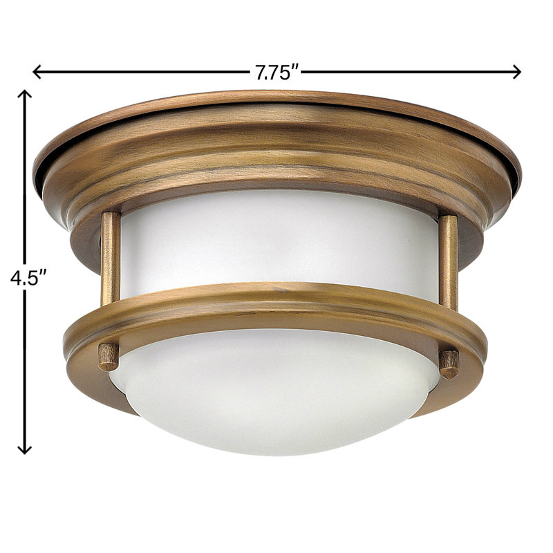 Hadley 1 - Light 7.75" Simple Drum Flush Mount, Brushed Bronze