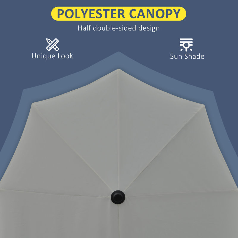 200cm Balcony Parasol, Grey