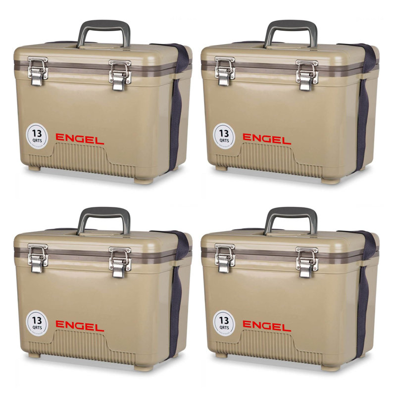 Engel 13 Quart Lightweight Fishing Dry Box Cooler with Shoulder Strap