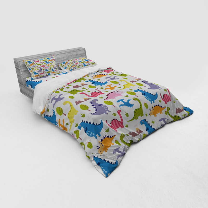 Ensemble de housse de couette Dino, Housse de couette grand + 3 pièces supplémentair