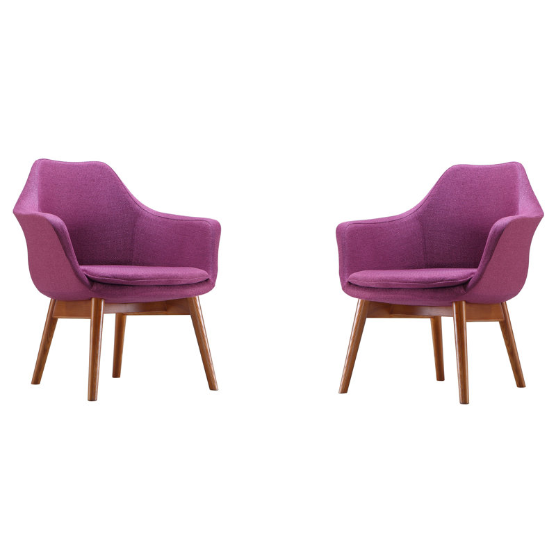 Fauteuil l 28,7 po Cronkite, Sergé de polyester prune