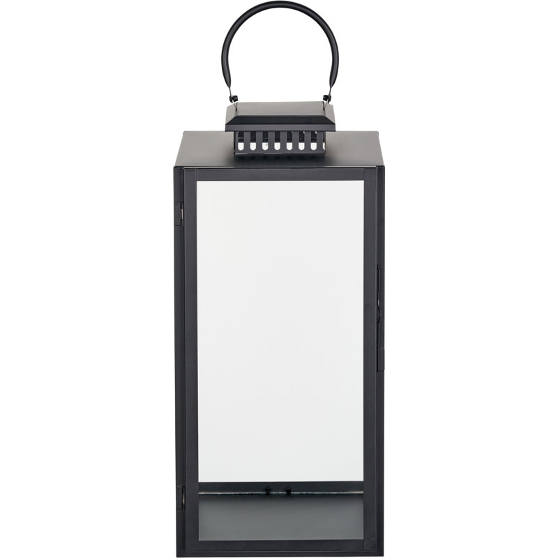 Metal Lantern, 48cm H x 22cm W x 48cm D, Black