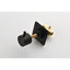 Valve de douche 3/4 "en métal coulé à contrôle de volume - Noir mat, poignée en laiton, réglable, résistance à la corrosion, rouille, facile à monter, installation et entretien simples