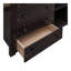 Lit superposé simple au-dessus d'un lit double en bois avec six tiroirs et tablettes flexibles, lit inférieur à roulettes, espresso-895234299
