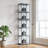 5-Tier Display Cabinet With Acrylic Flip Up Door, Foldable Curio Cabinet Collection Display Showcase Bookshelf