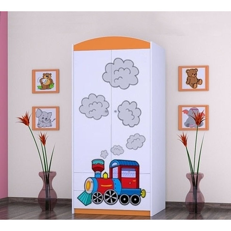 Christy 2 Door Wardrobe, Orange