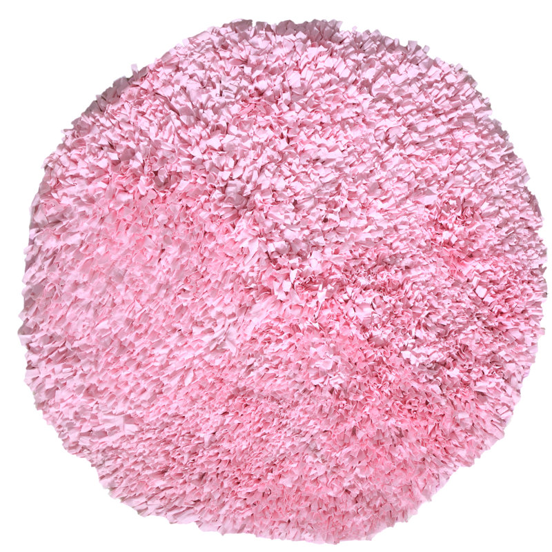 Rosebank Area Rug in Baby Pink, Round 5'