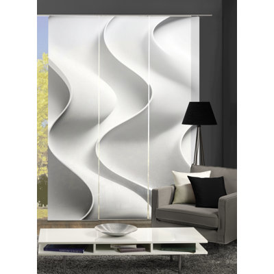GORETI 3ER SET Polyester Room Darkening Track Insert Sliding Panel