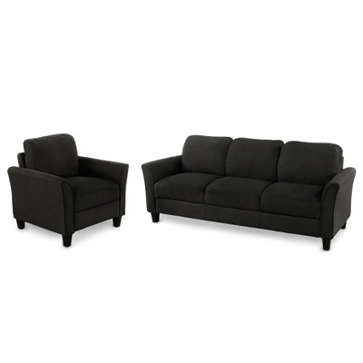 Ensemble de canapé 2 pièces, fauteuil rembourré et canapé 3 places