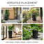 Grandes jardinières 30 "de haut avec trous de drainage pour l'intérieur et l'extérieur noir (ensemble de 2)