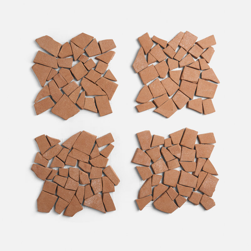 Terra Cortona Piazza 10x10 Matte Terracotta Mosaic Tile