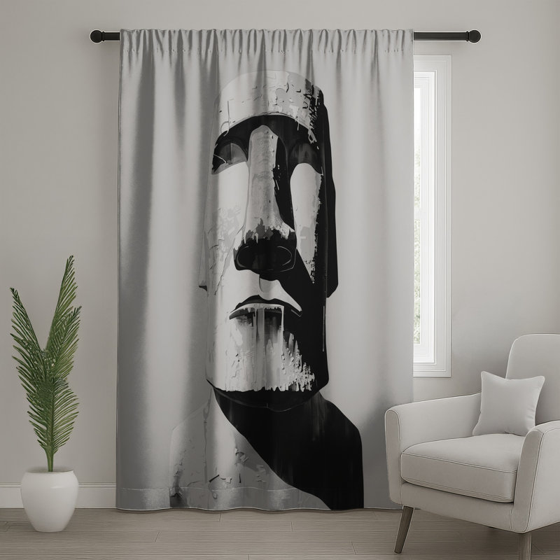 Rideaux Moai à rideaux Moai, 50" x 92" - 1 Panel, Sheer