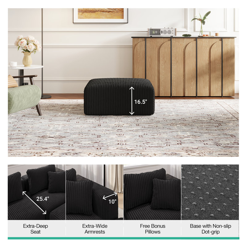 Modern Plush-upholstered Accent Sofa