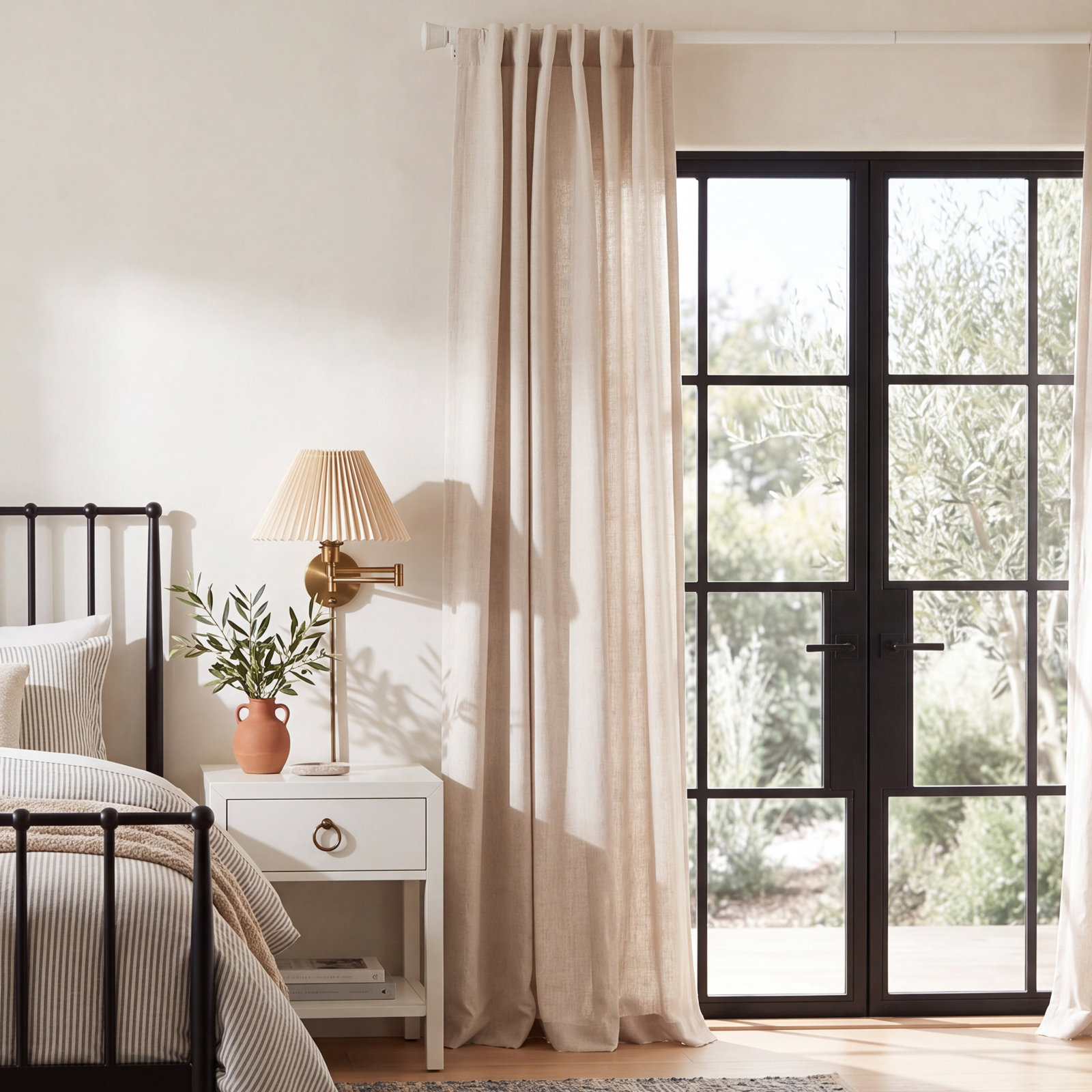 Vincenzo Semi-Sheer Curtain Panel, 54" W x 84" L