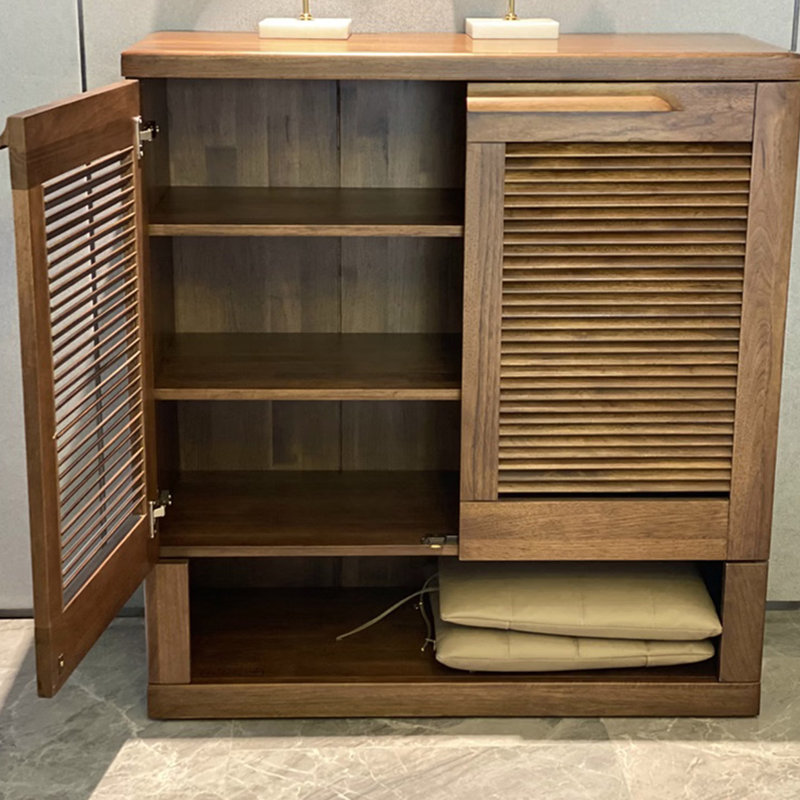 Solid wood furniture storage shoe cabinet