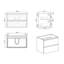 Meuble-lavabo de salle de bain avec lavabo, grand meuble-lavabo flottant mural pour salle de bain moderne, lavabo blanc une pièce sans drain ni robinet, pré-assemblé