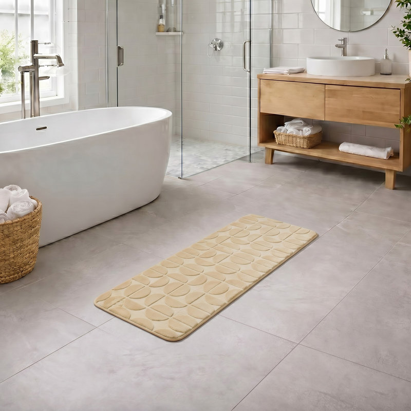 Tapis de salle de bain Demi-Lune, Crème