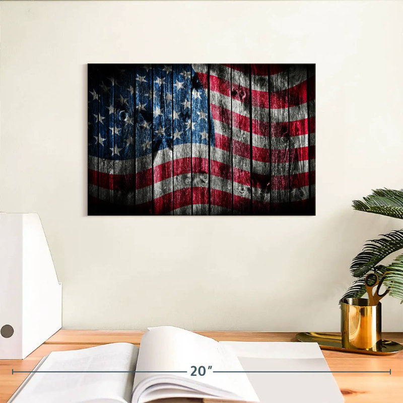Drapeau américain Borges Grungy, H 8 po x l 12 po