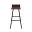 Tabourets de bar contemporains en bois - avec siège carré de 2 matériaux solides et faciles à nettoyer-586499732