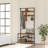 Hall Tree, Coat Rack With Shoe Bench, 4-In-1 Entryway Bench With Storage Shelves, Hanging Rod And 8 Movable Hooks, Hall Tree With Storage Bench For Hallway