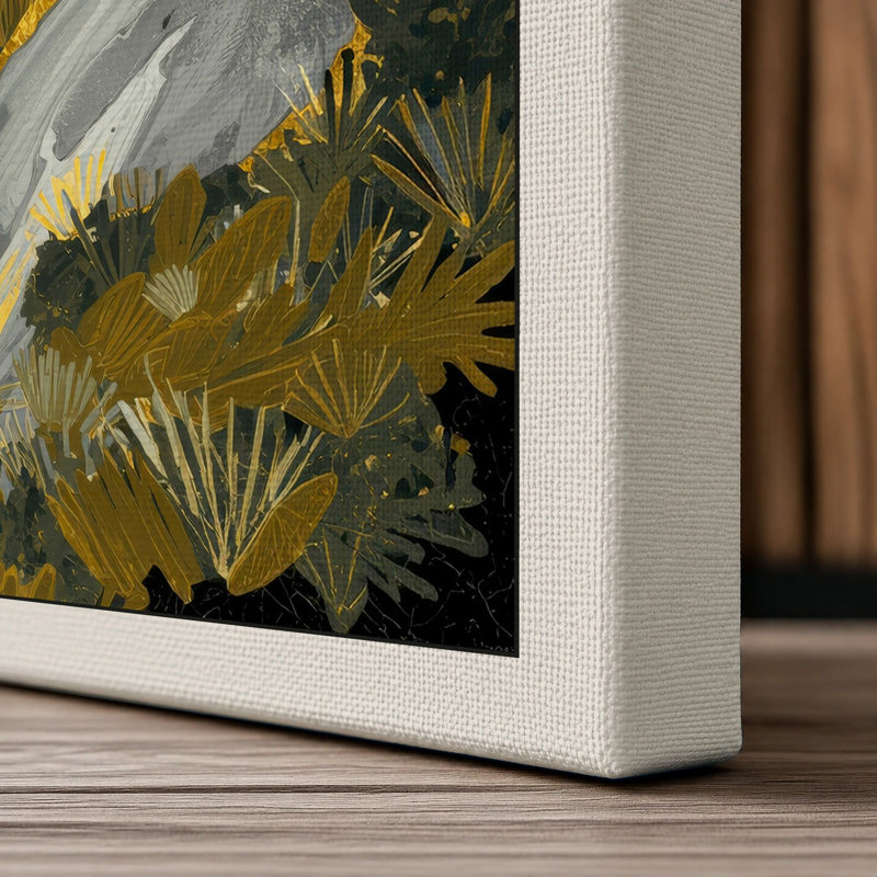 Cypress Rising Art Deco - Wrapped Canvas, 30x20 - 76.2 x 50.8 cm, Cream Border