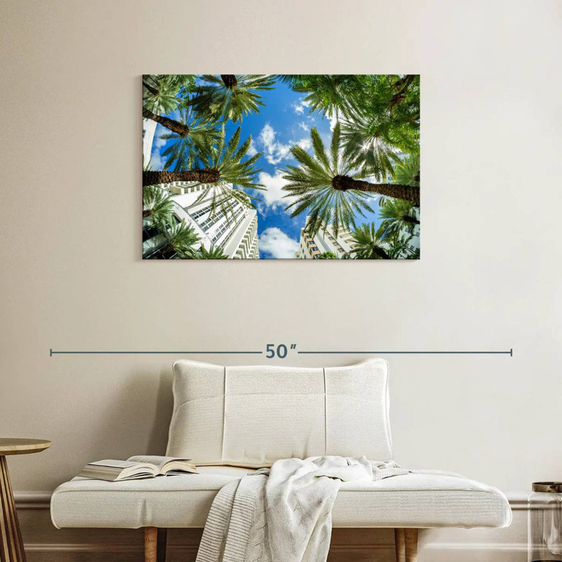 Under Miami Palms, 24" H x 36" W