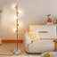 Lampe sur pied 5 globes Modern Gold - Base stable et abat-jour en verre