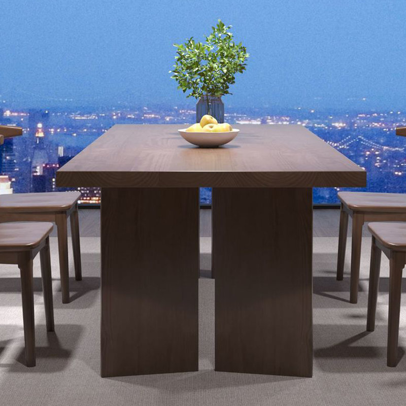 Rayza 4 - Person Pine Solid Wood Solid Wood Top Double Pedestal Dining Set, 29.53"H x 70.87"L x 31.5"W