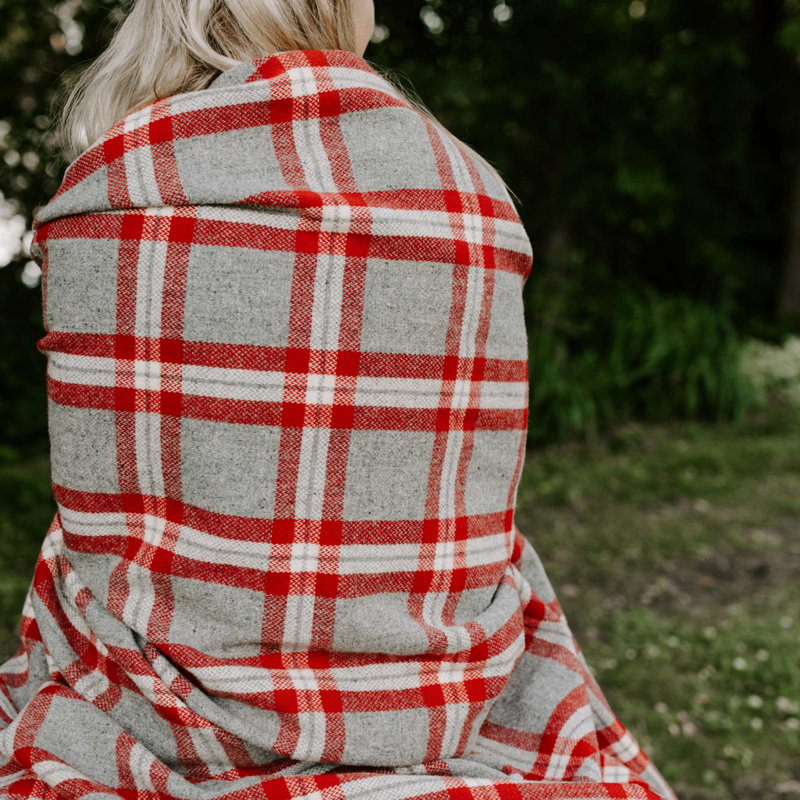 Hand Woven Blanket, Blue, 80" x 96"