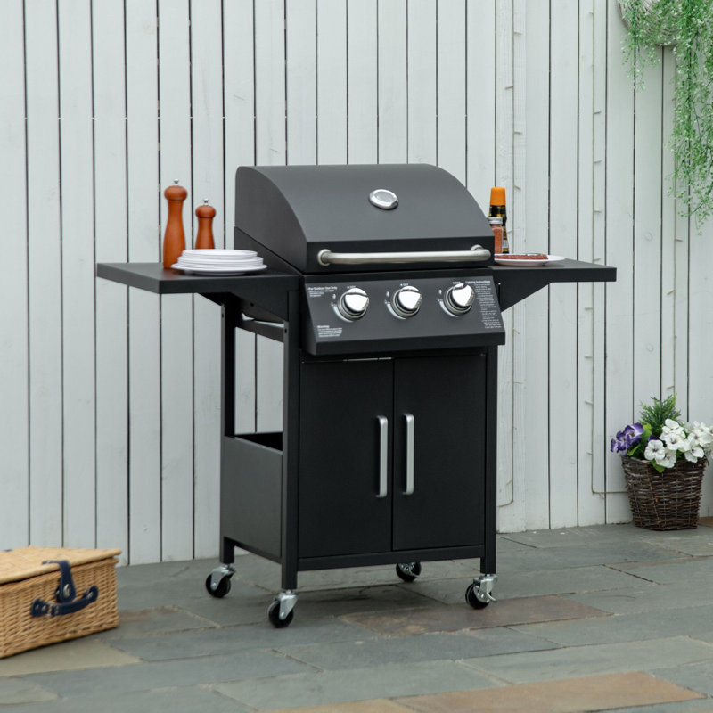 Outsunny Single Burner Freestanding Gas Grill