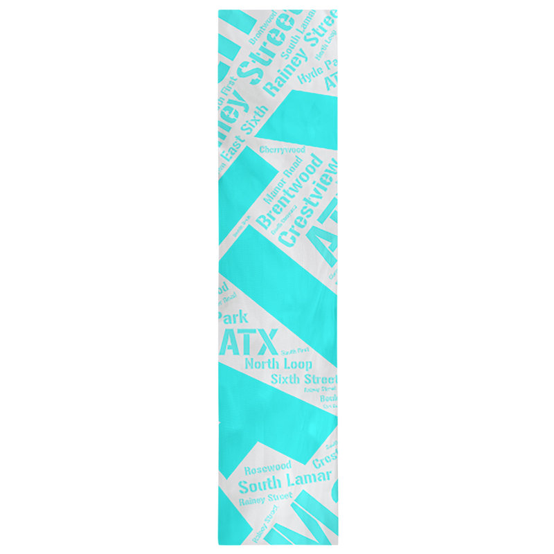 Table Runner, 72" x 16", Cyan, Austin