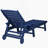 Outdoor Lounge Chair With Wood Texture, Oversized Chaise Lounge With 5 - Position Adjustment, Hdpe Material, Wheels And Cup Holder For Pool, Deck And Poolside-490468702