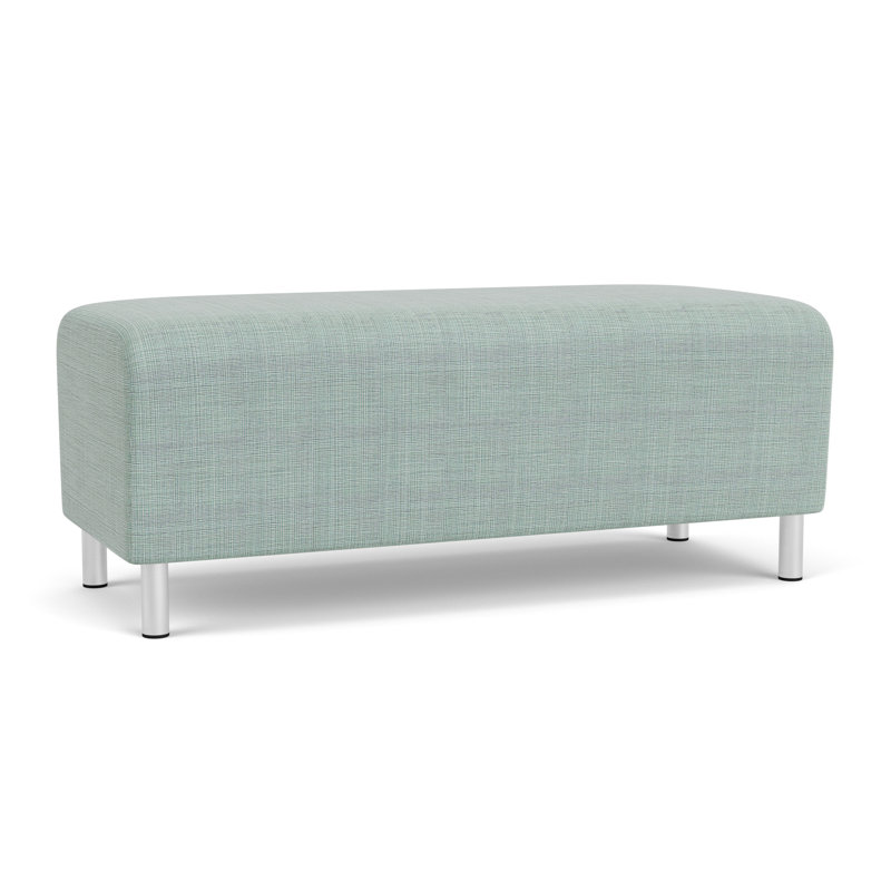 Banc de réception Ravenna, Acier brossé, Chambray écume de mer