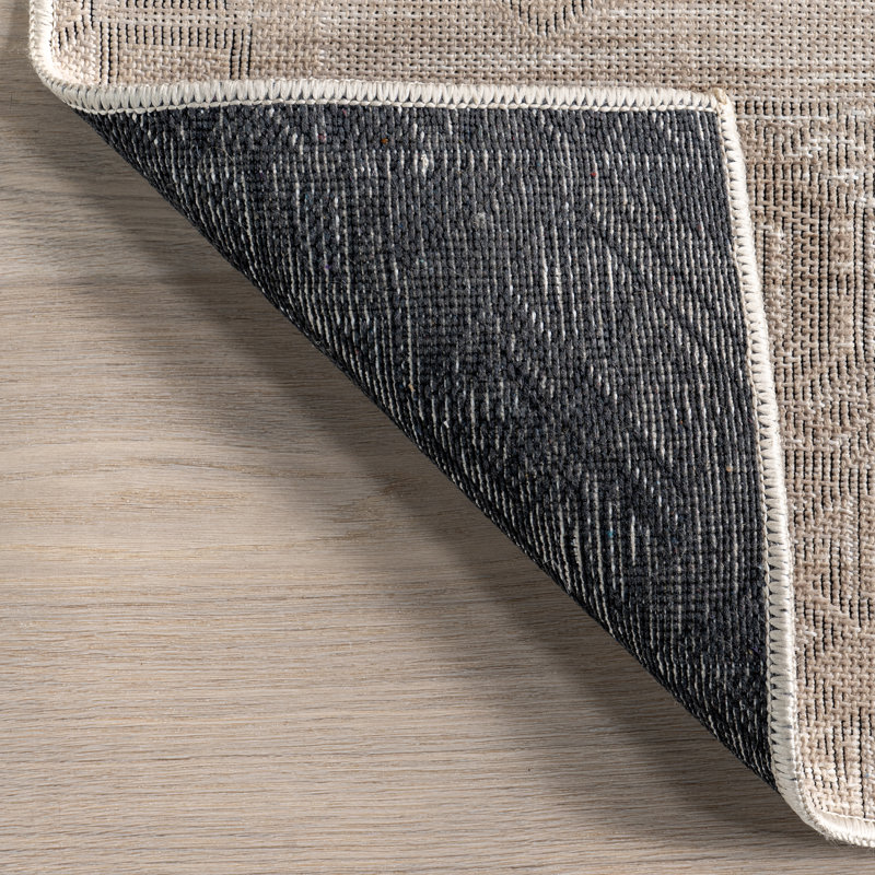 Riya SpinClean Geometric Machine Washable Area Rug, Runner 2'8" x 8'