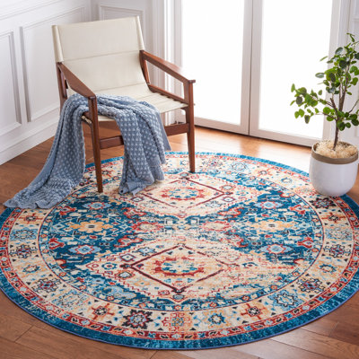 Tapis oriental bleu / doré Manado