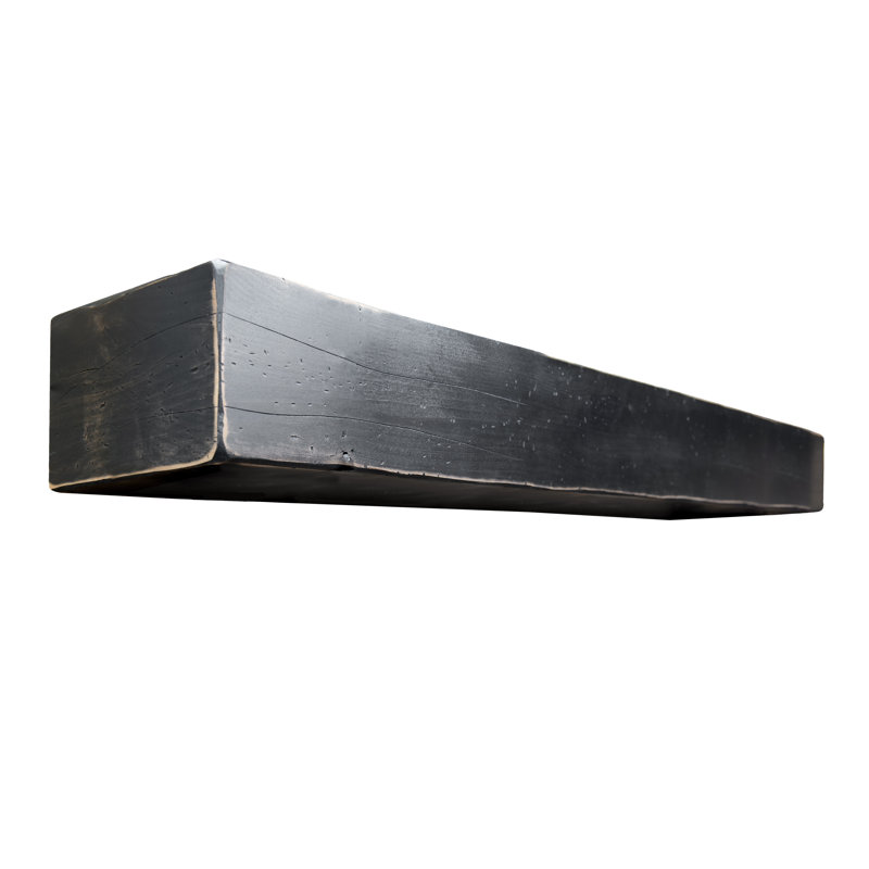 Manteau de cheminée Durango, Noir satiné, 48"